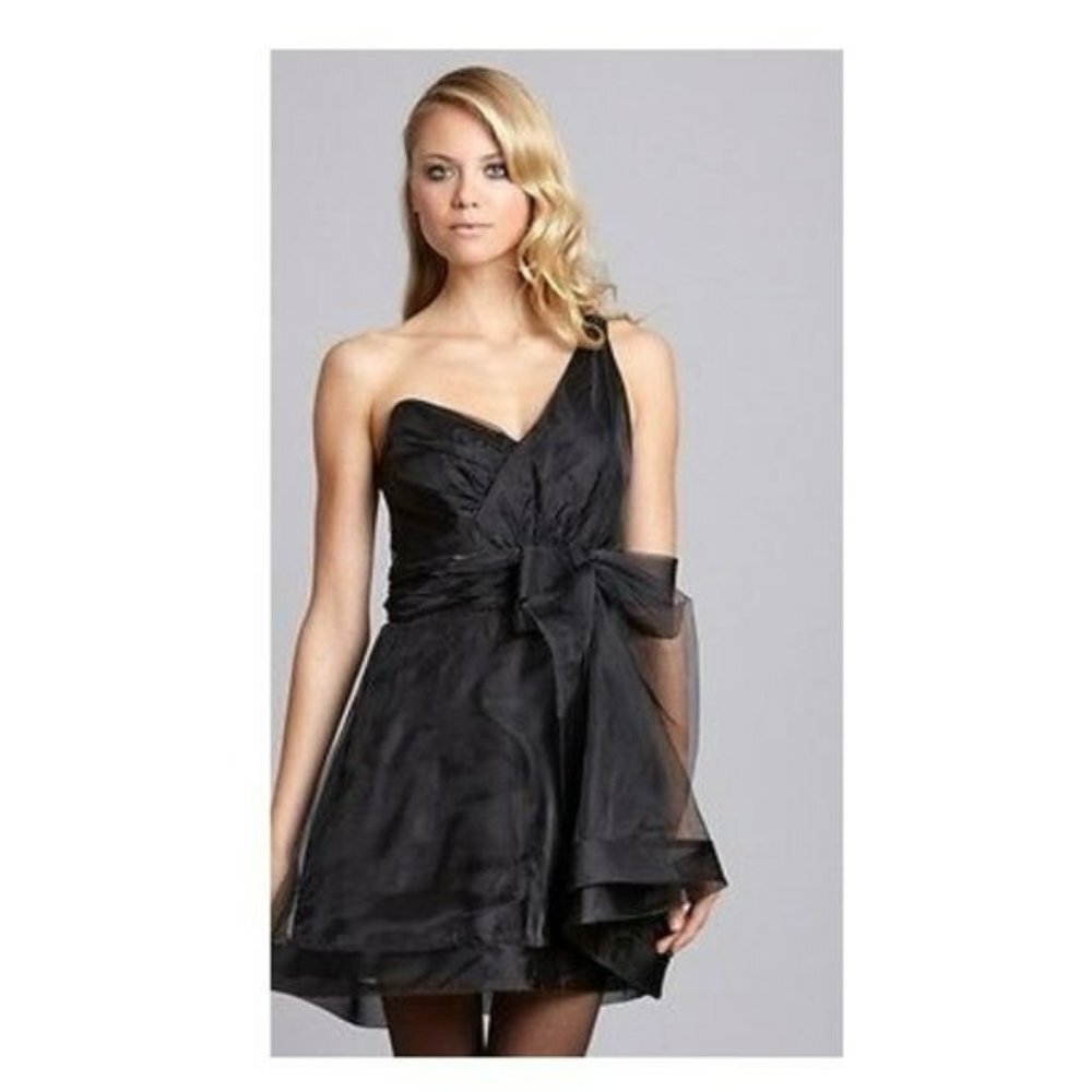 Allen Schwartz Prive One Shoulder Black Dress Size 6